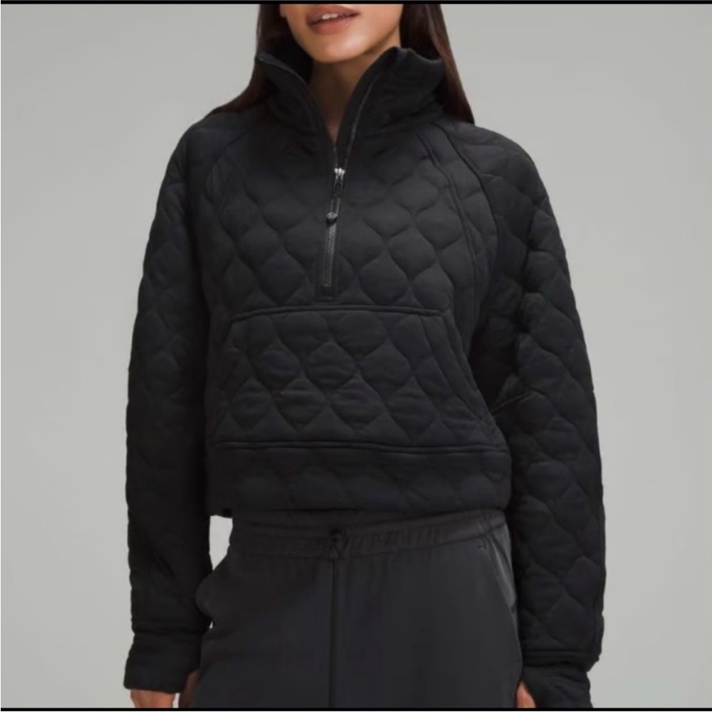 lululemon scuba oversized quilted half zip